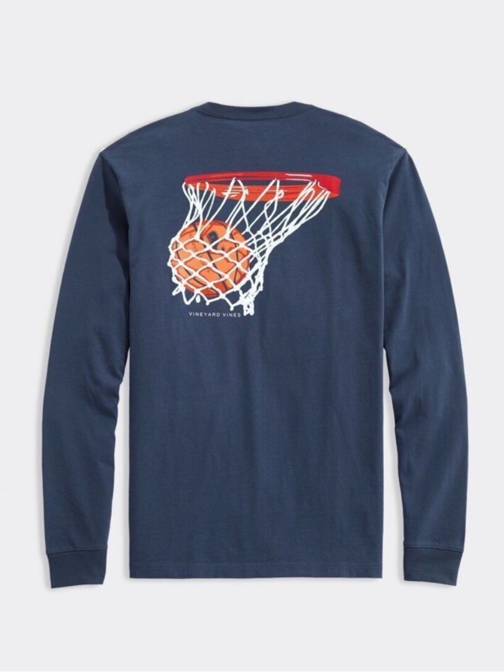 Vineyard Vines Every Game Basketball Hoop Long-Sleeve Pocket Tee
